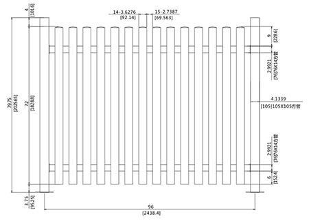 72 inch widesread fence