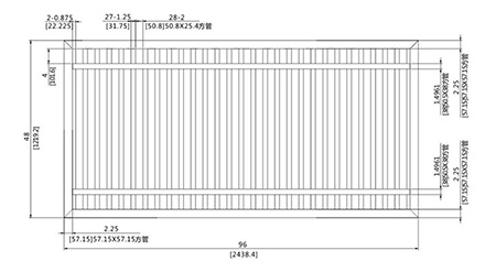 48X96 inch sliding fencing gate (secluded)